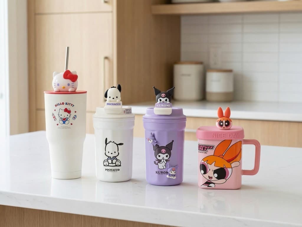 Character and coffee mugs